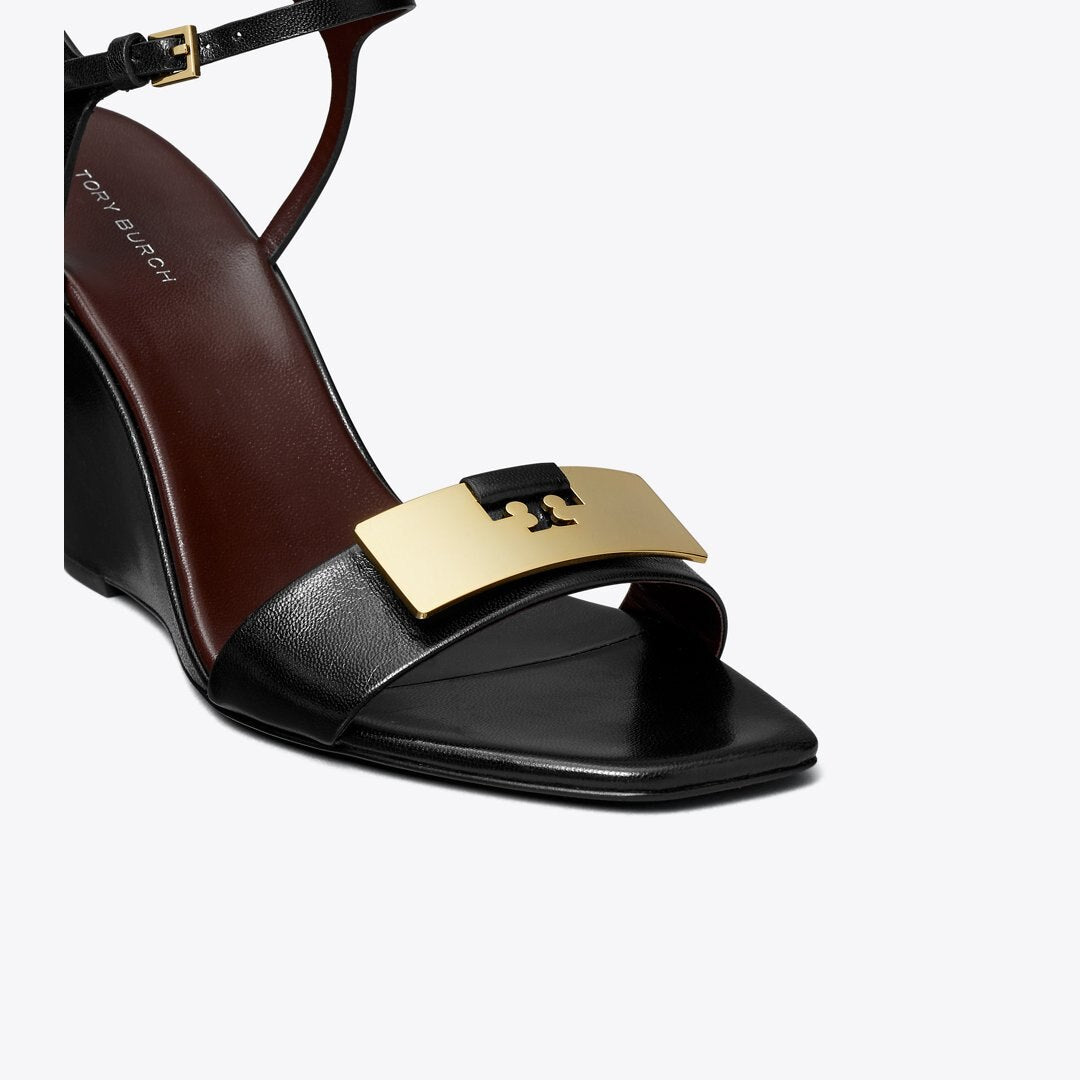 Tory Burch Gigi Wedge Sandal PERFECT BLACK / GOLD