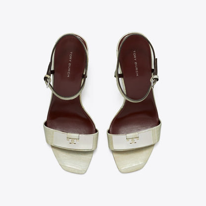 Tory Burch Gigi Wedge Sandal DRIFTWOOD / SILVER