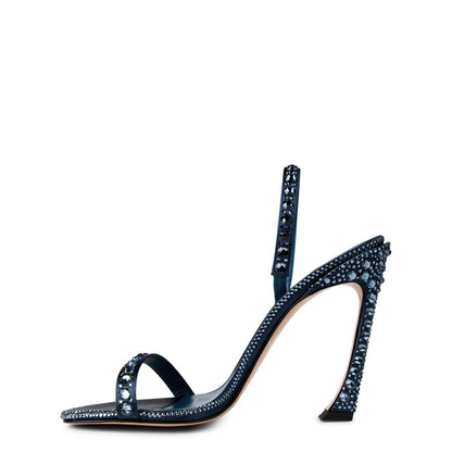  Ginevra 100 Crystal Sandals Storm Blue