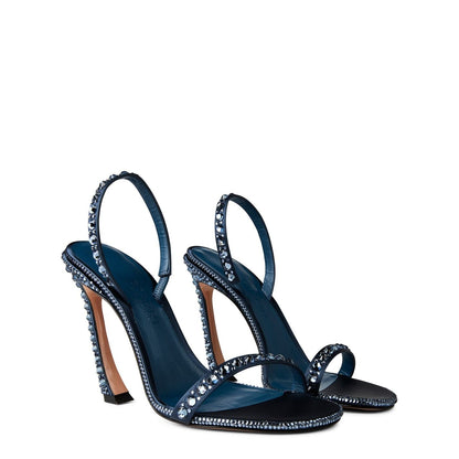  Ginevra 100 Crystal Sandals Storm Blue