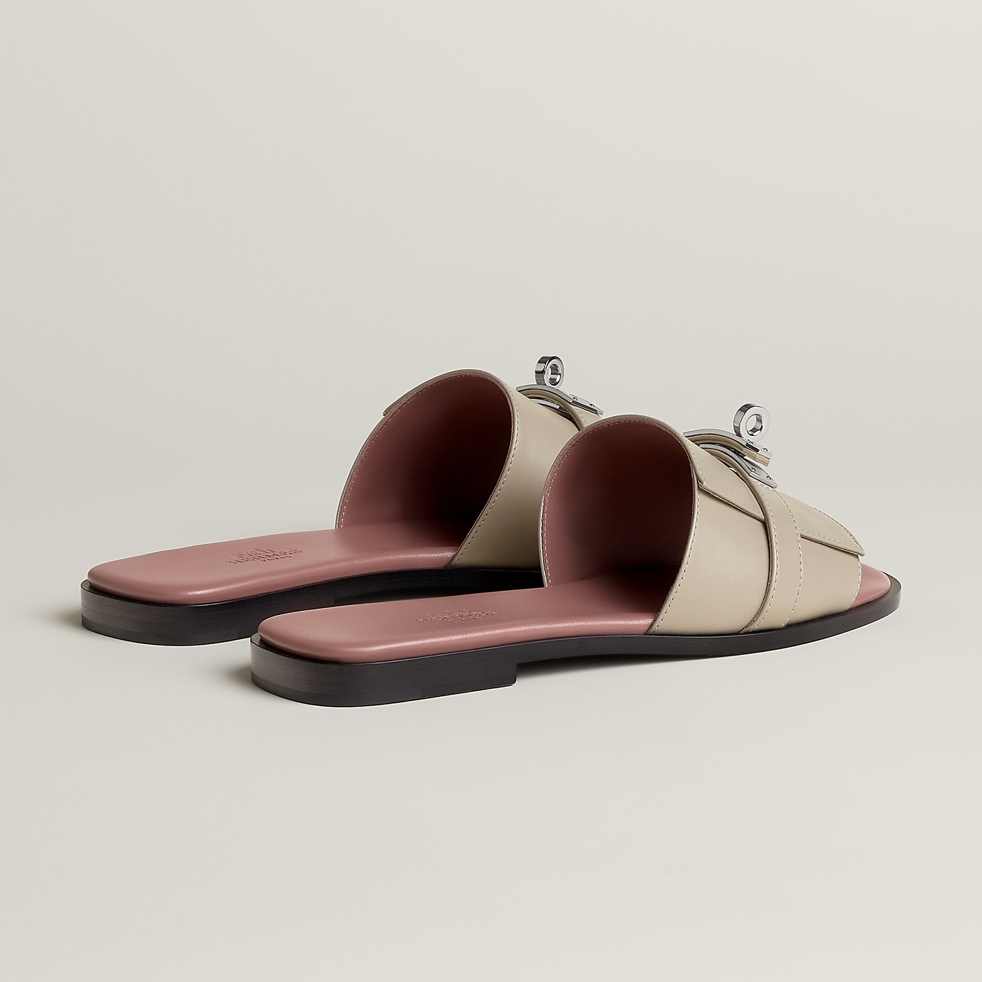 Hermes Giulia Sandal Beige Galet