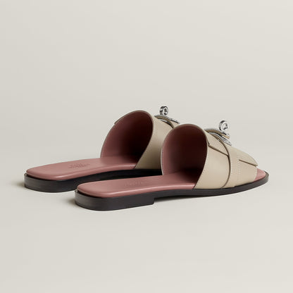  Hermes Giulia Sandal Beige Galet