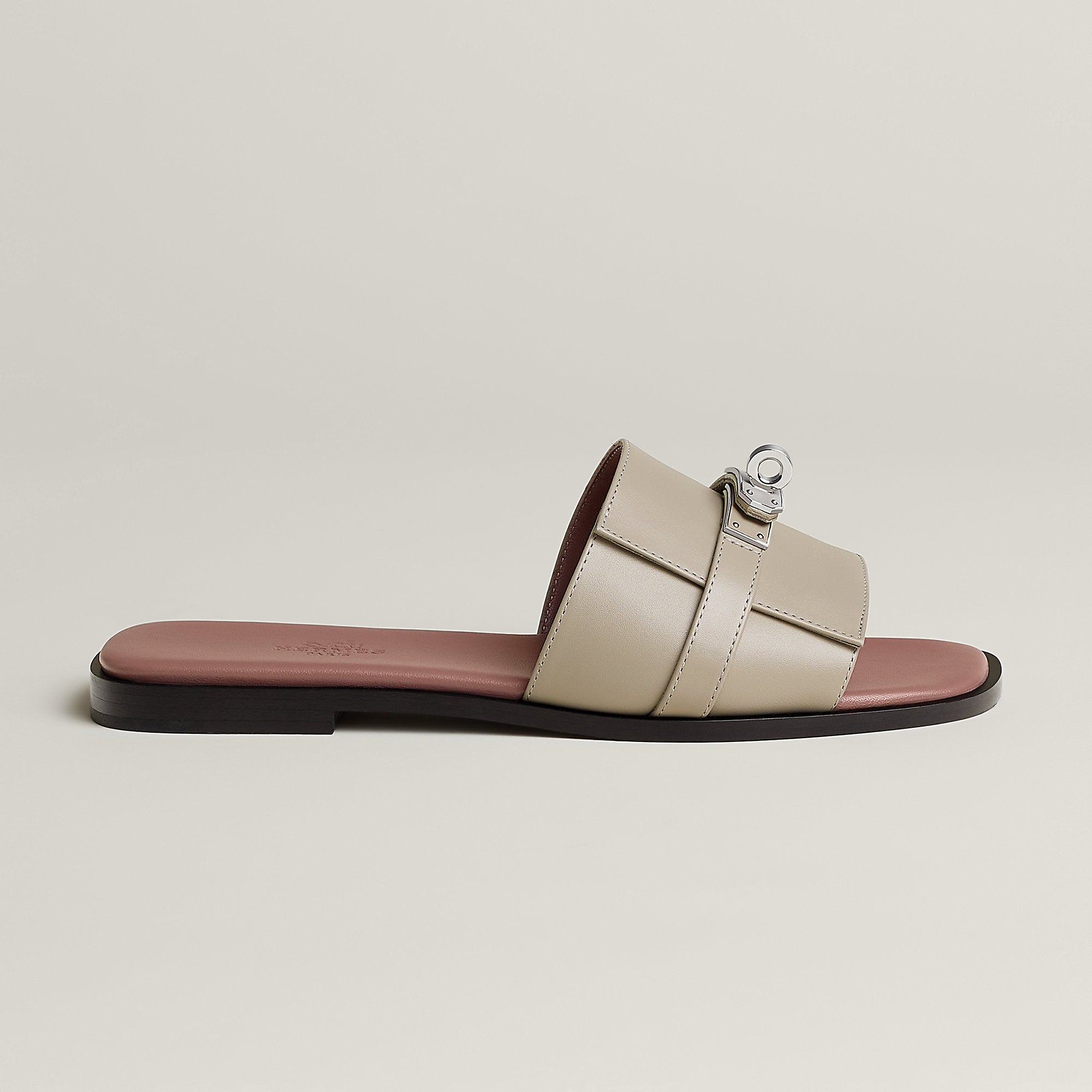  Hermes Giulia Sandal Beige Galet