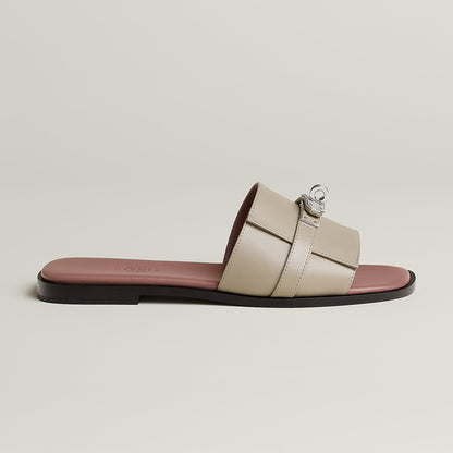  Hermes Giulia Sandal Beige Galet