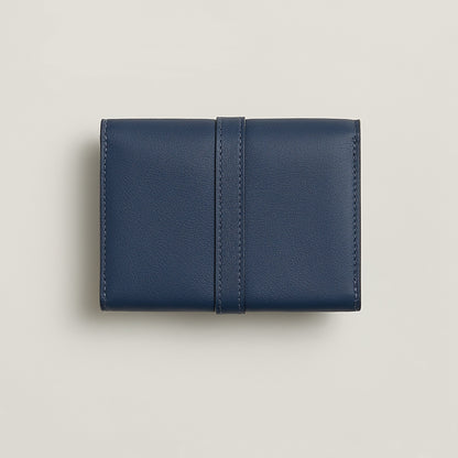  Hermes Glenan Compact Wallet Navy
