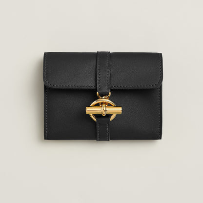  Hermes Glenan Compact Wallet Noir