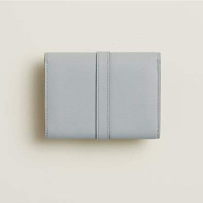  Hermes Glenan Compact Wallet Bleu Glacier