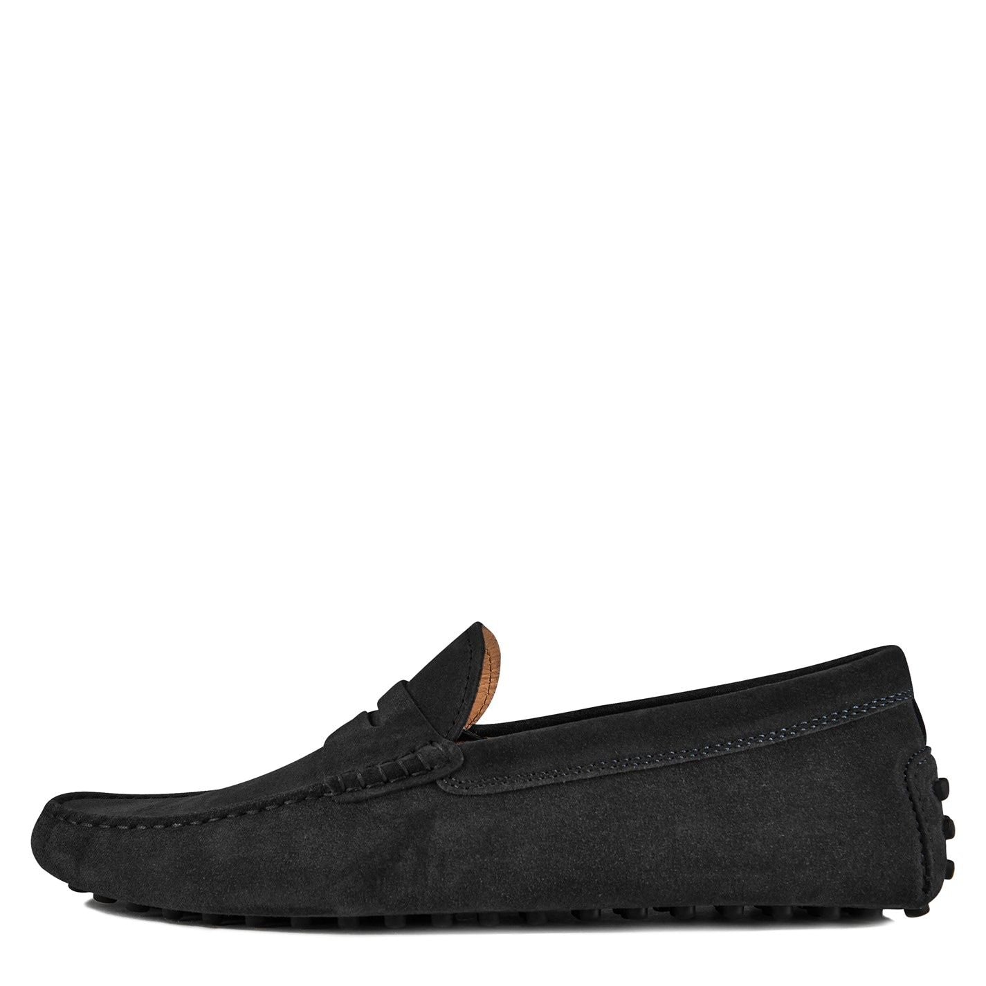  Gommino Suede Loafers Nero