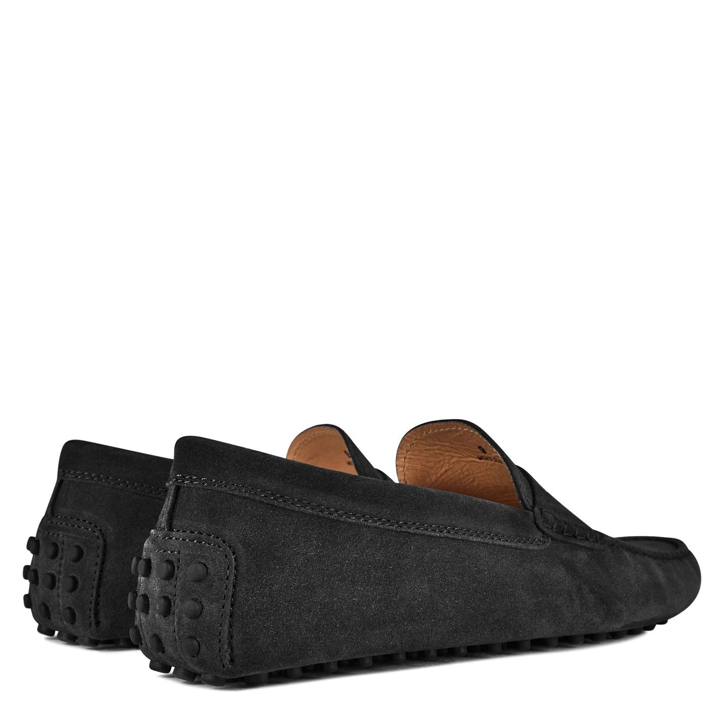  Gommino Suede Loafers Nero