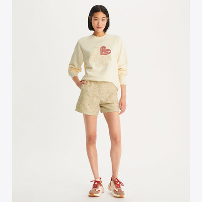 Tory Burch Good Luck Trainer New Cream / Taupe / TORY RED