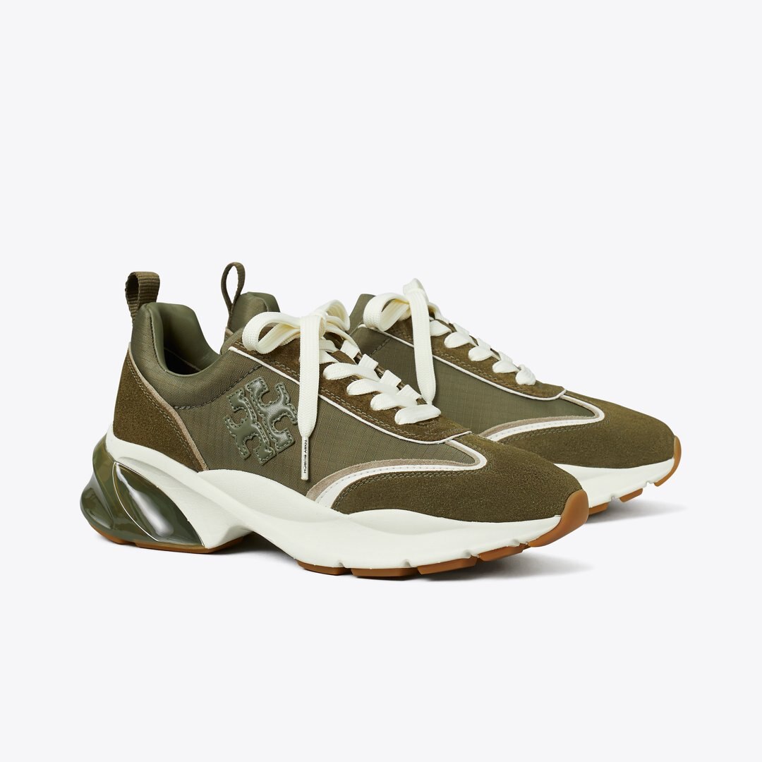 Tory Burch Good Luck Trainer DARK OLIVE / DARK OLIVE/ ANETO