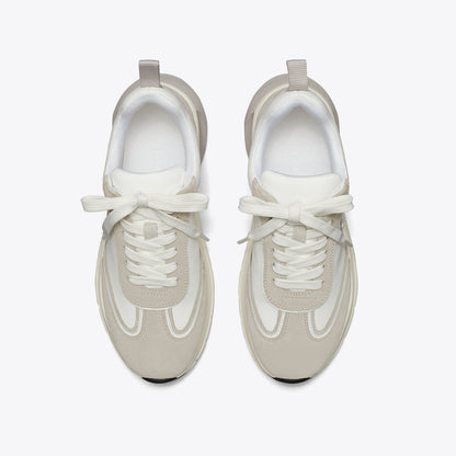 Tory Burch Good Luck Trainer WHITE / FOSSIL STONE