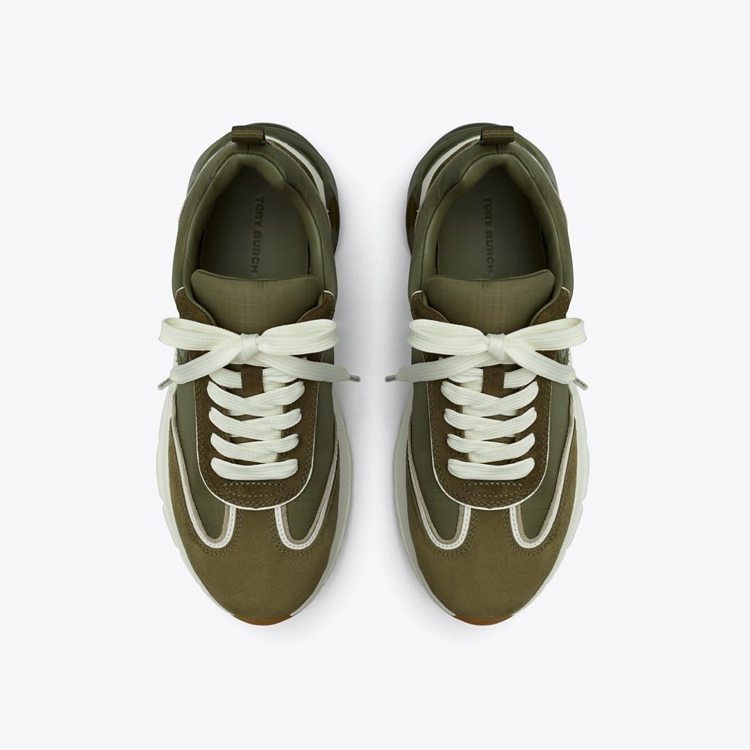 Tory Burch Good Luck Trainer DARK OLIVE / DARK OLIVE/ ANETO