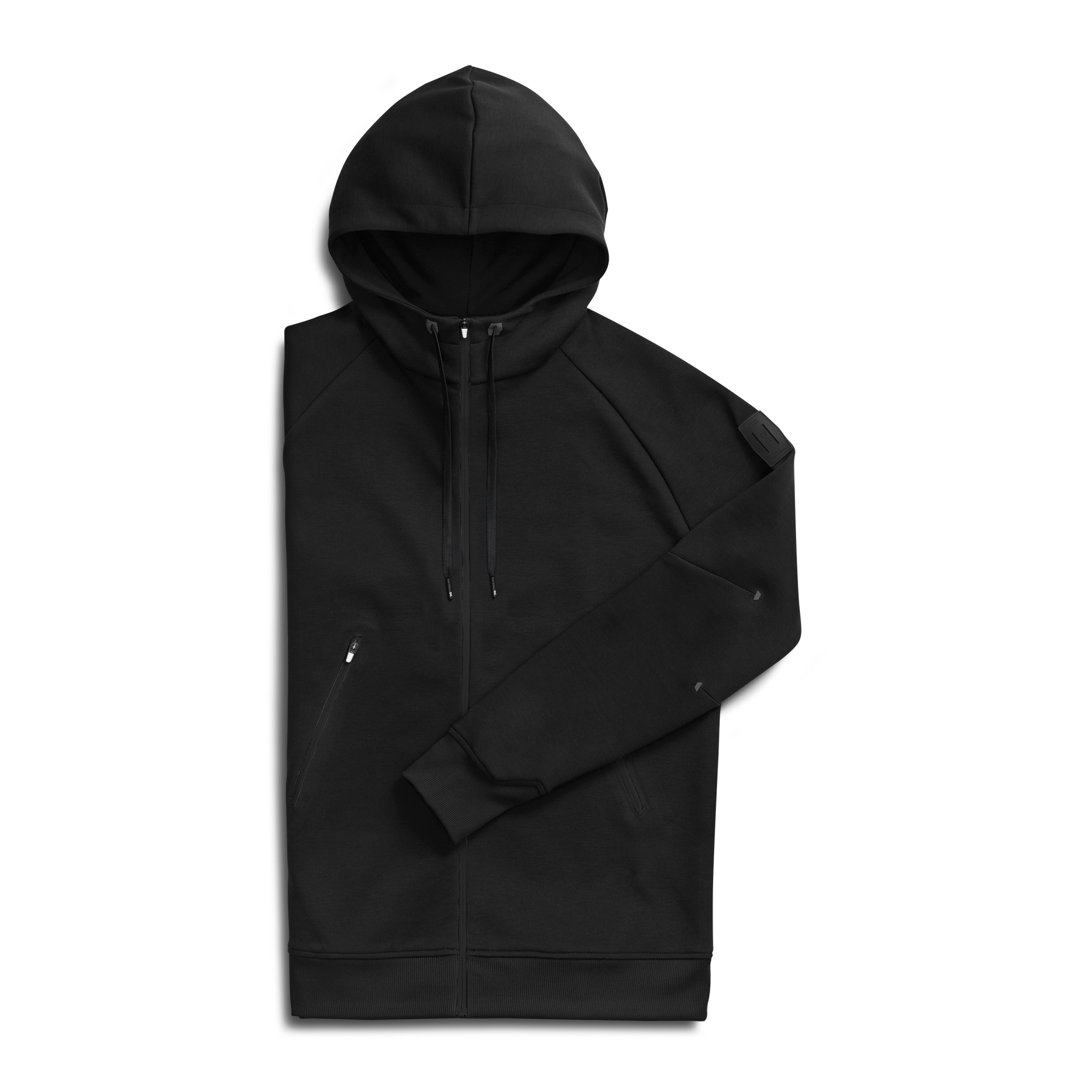 On Zipped Hoodie Black