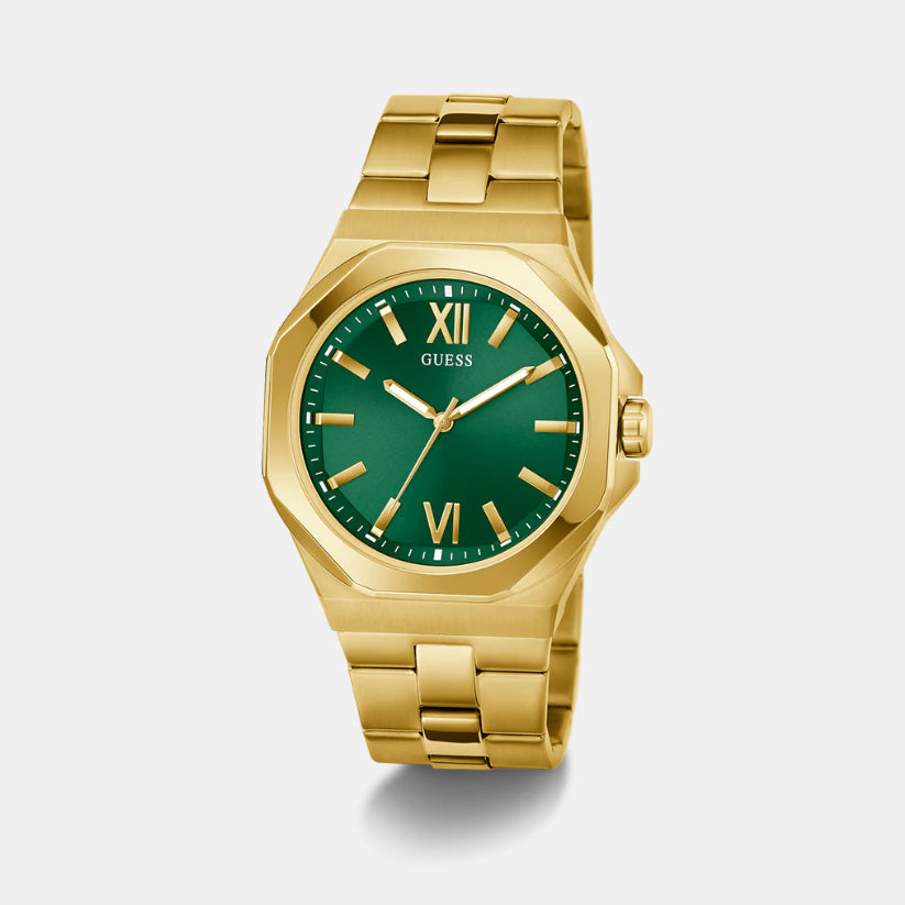 Guess Gd Emperor Men Quartz Green Dial Analog Stainless Steel Gw0849G2