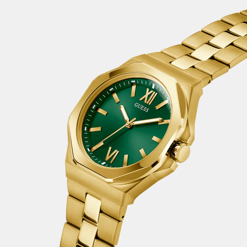 Guess Gd Emperor Men Quartz Green Dial Analog Stainless Steel Gw0849G2