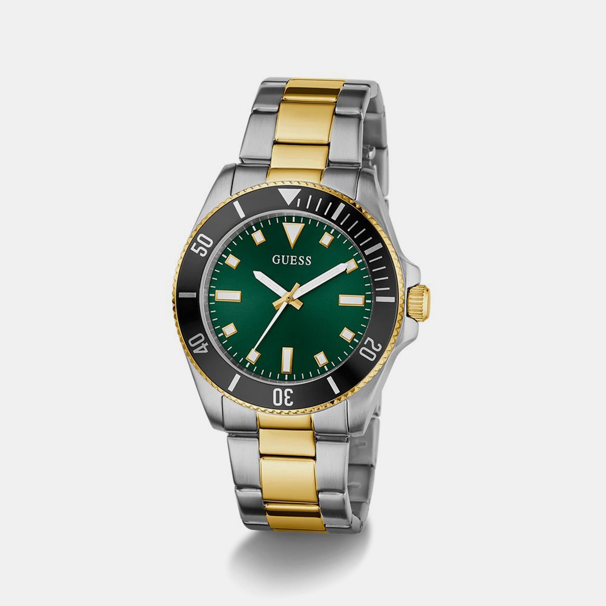 Guess Gs Cliff Men Quartz Green Dial Analog Stainless Steel Gw0968G4