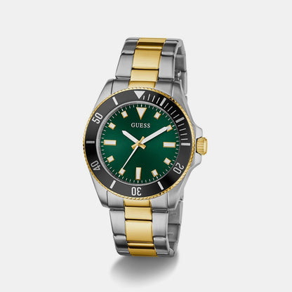 Guess Gs Cliff Men Quartz Green Dial Analog Stainless Steel Gw0968G4