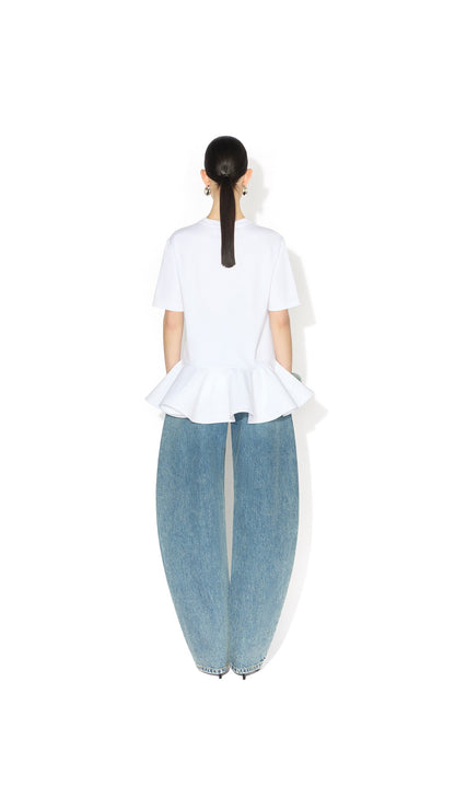 Alaïa Cotton Jersey Crinoline T-Shirt