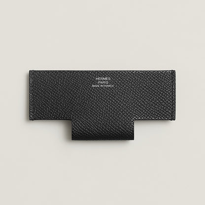  Hermes H Pocket Card Holder Noir