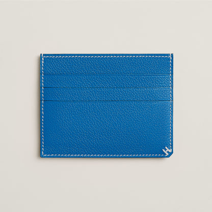  Hermes H Sellier Card Holder Bleu Zanzibar