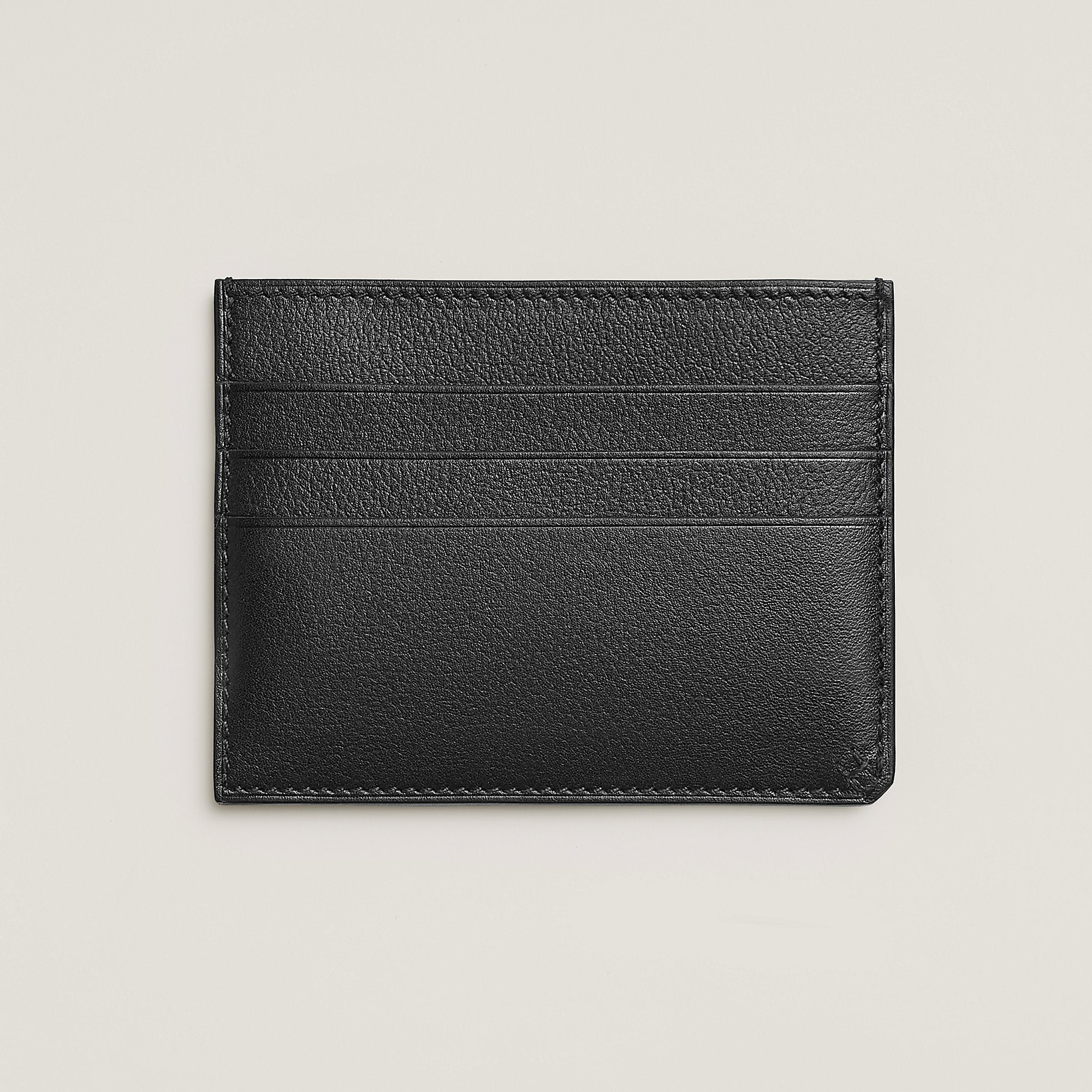 Hermes H Sellier Fil Card Holder Noir