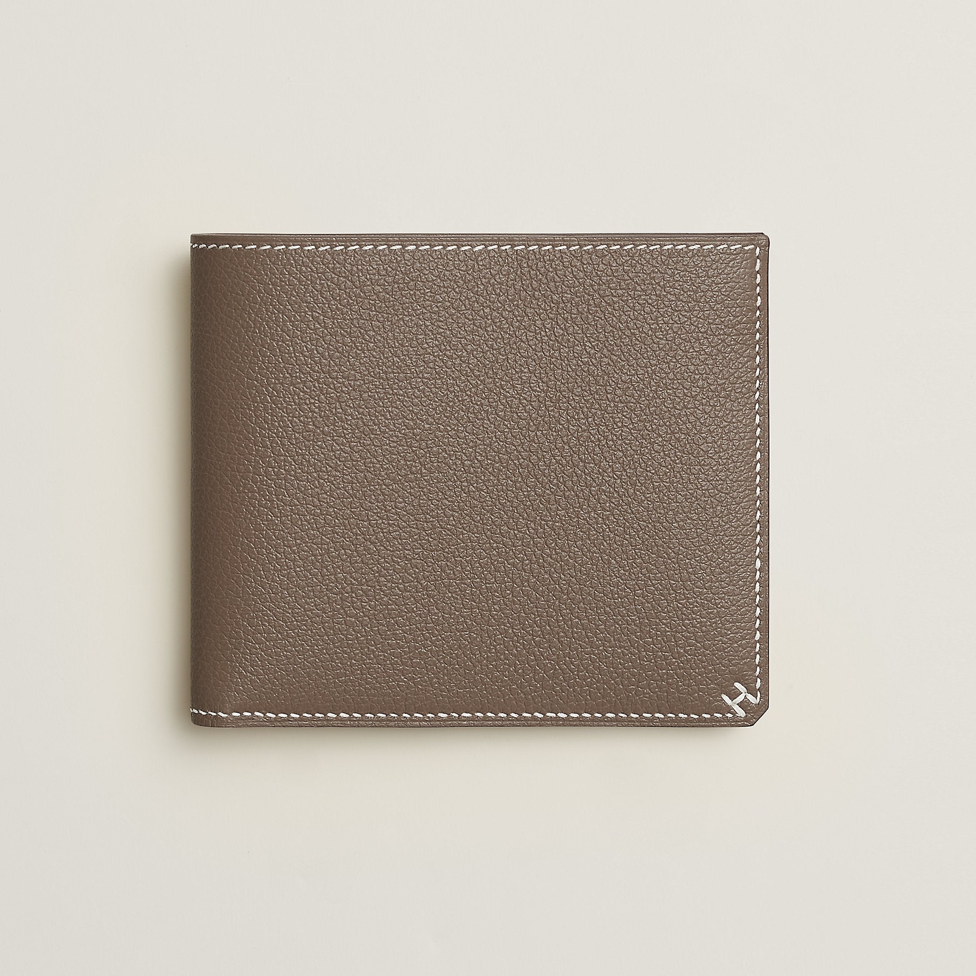 Hermes H Sellier Compact Wallet Toupe