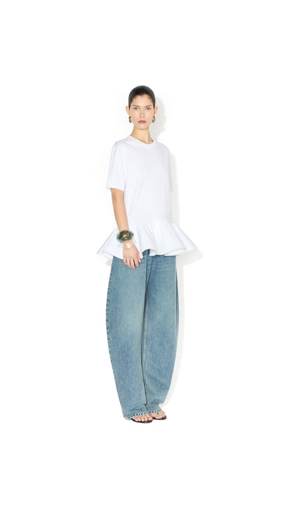 Alaïa Cotton Jersey Crinoline T-Shirt