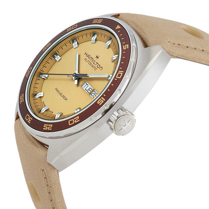 Hamilton American Classic Pan Europ Day Date Automatic Beige Dial Mens Watch