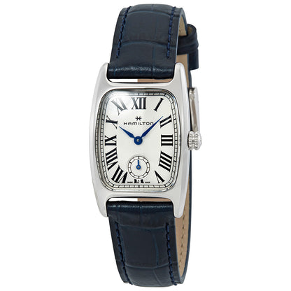Hamilton Boulton Silver-White Dial Blue Leather Women's Watch