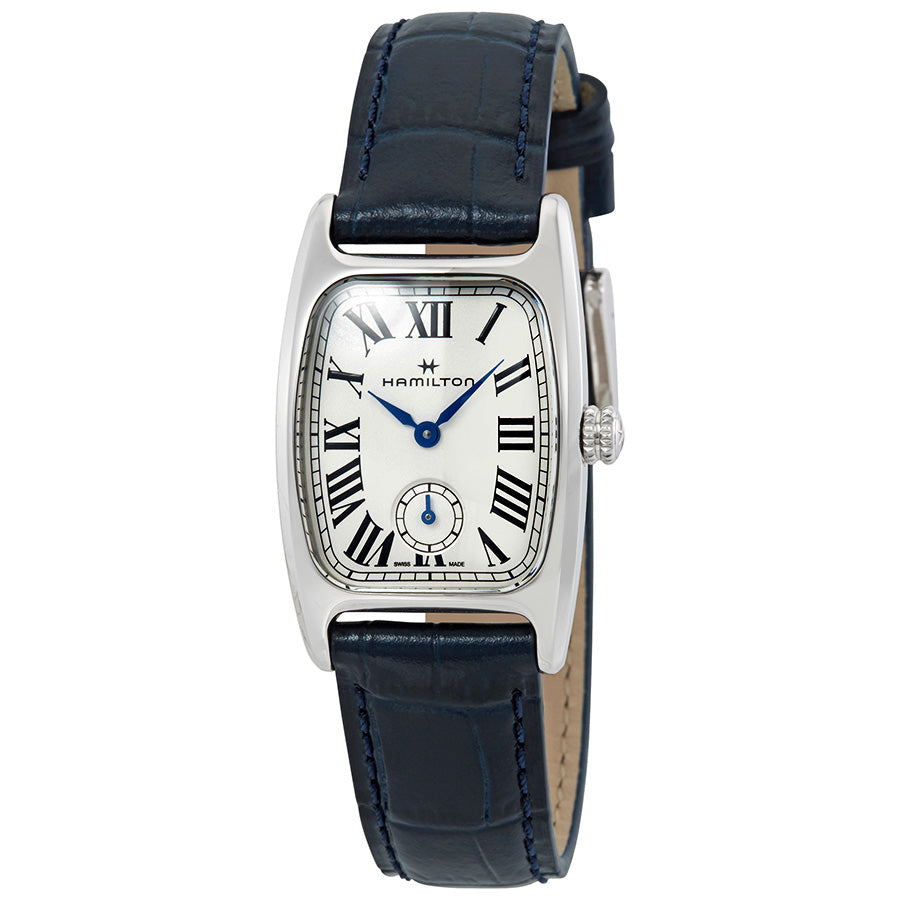 Hamilton Boulton Silver-White Dial Blue Leather Women's Watch