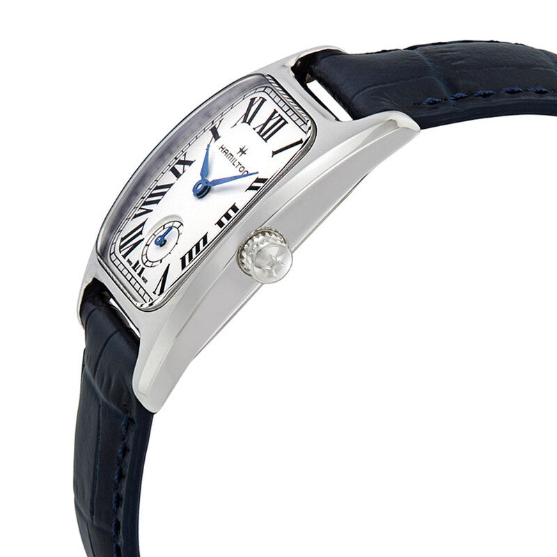 Hamilton Boulton Silver-White Dial Blue Leather Women's Watch
