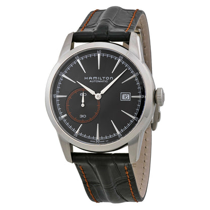 Hamilton Classic Railroad Automatic Black Dial Black Leather Mens Watch
