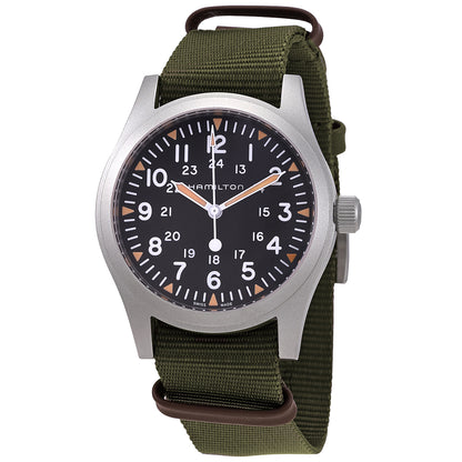 Hamilton Khaki Field Hand Wind Black Dial Mens Watch