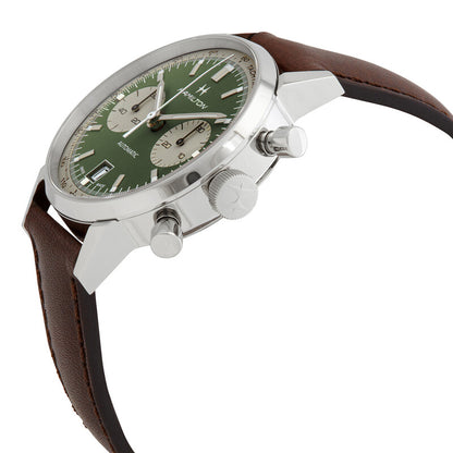 Hamilton Intra-Matic Chronograph Automatic Green Dial Mens Watch