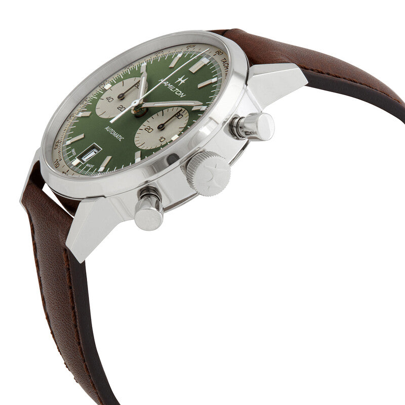 Hamilton Intra-Matic Chronograph Automatic Green Dial Mens Watch