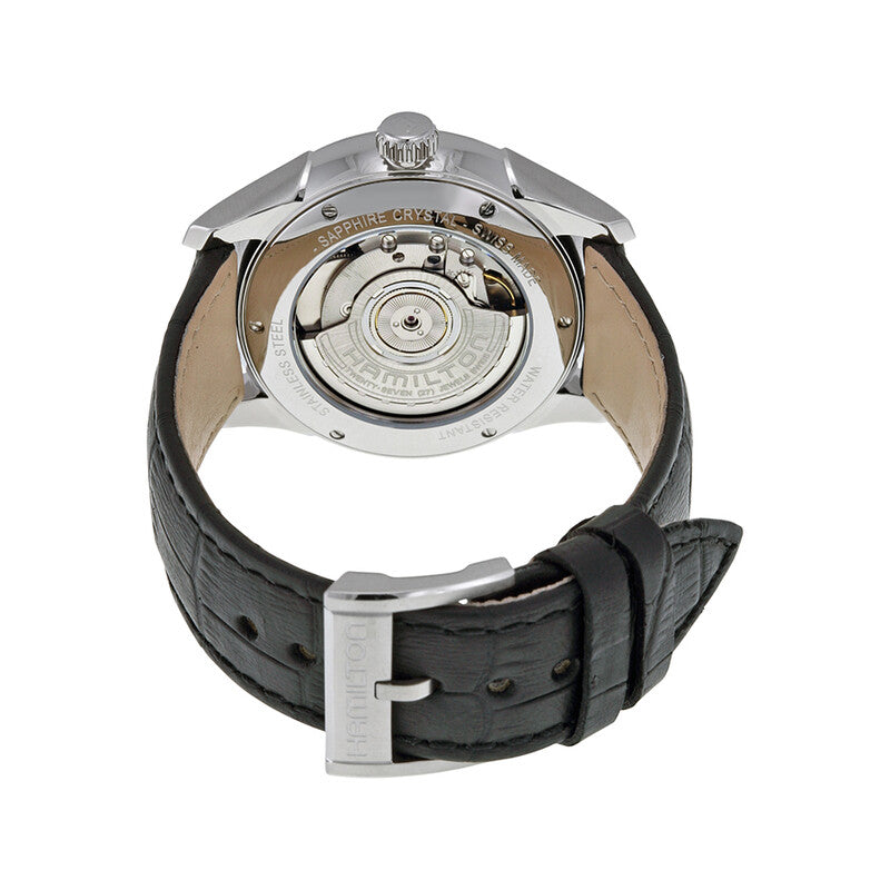 Hamilton Jazzmaster Maestro Automatic Black Dial Black Leather Mens Watch