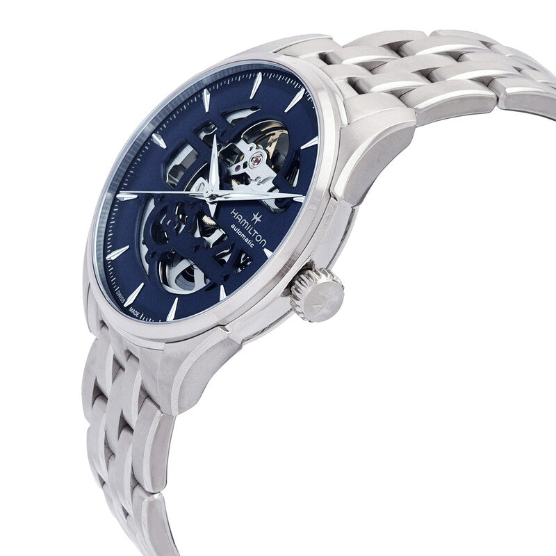 Hamilton Jazzmaster Skeleton Automatic Blue Dial Mens Watch