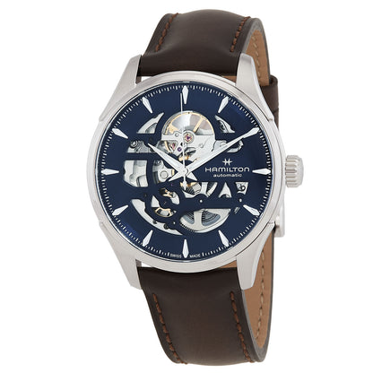 Hamilton Jazzmaster Skeleton Automatic Blue Dial Mens Watch