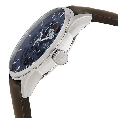 Hamilton Jazzmaster Skeleton Automatic Blue Dial Mens Watch