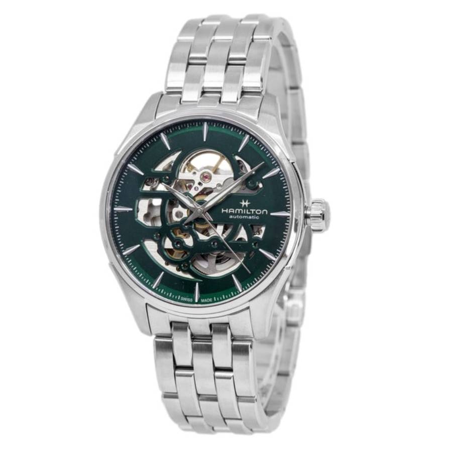 Hamilton Jazzmaster Skeleton Automatic Green Dial Mens Watch
