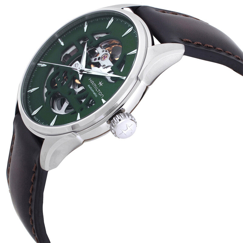 Hamilton Jazzmaster Skeleton Automatic Green Dial Mens Watch
