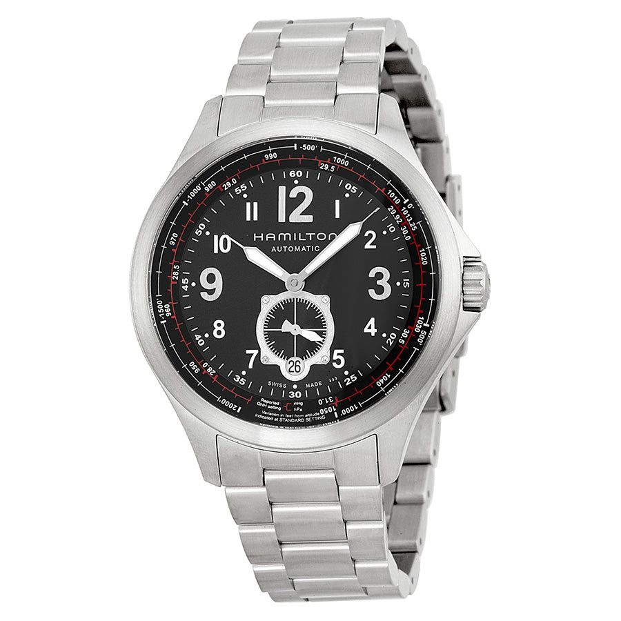 Hamilton Khaki Aviation Black Dial Stainless Steel Automatic Mens Watch