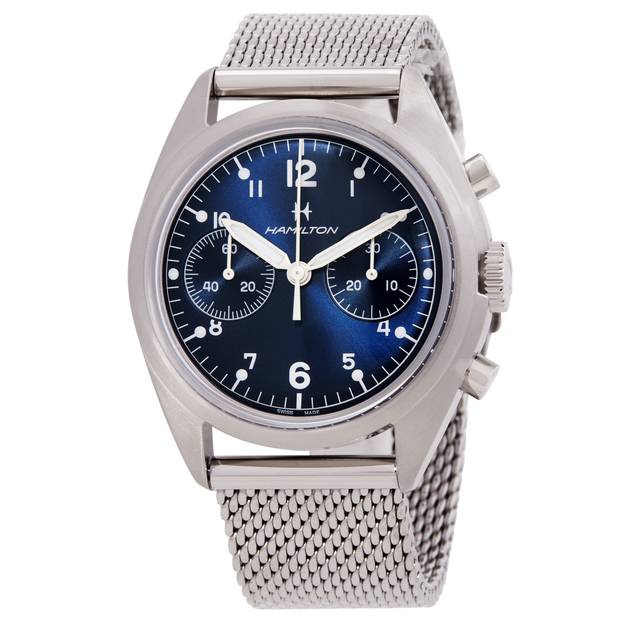 Hamilton Khaki Aviation Pilot Pioneer Chronograph Hand Wind Mens Watch