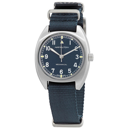 Hamilton Khaki Aviation Pilot Pioneer Hand Wind Blue Dial Mens Watch