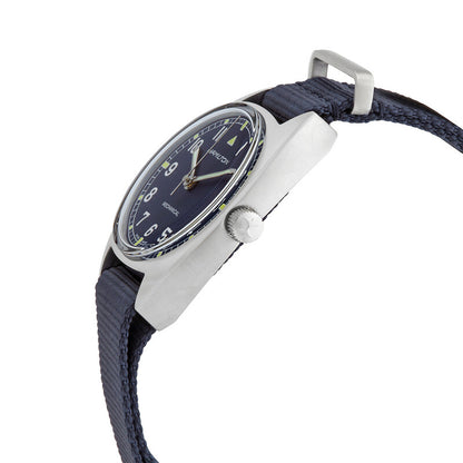 Hamilton Khaki Aviation Pilot Pioneer Hand Wind Blue Dial Mens Watch