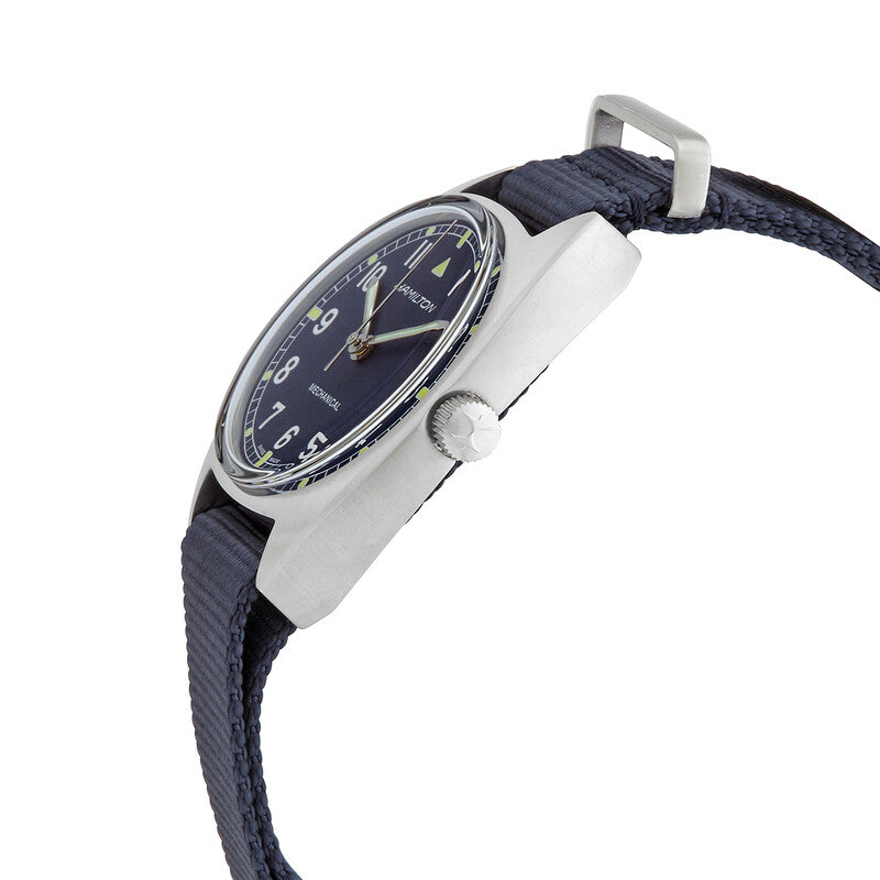 Hamilton Khaki Aviation Pilot Pioneer Hand Wind Blue Dial Mens Watch