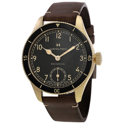 Hamilton Khaki Aviation Pioneer Hand Wind Black Dial Mens Watch