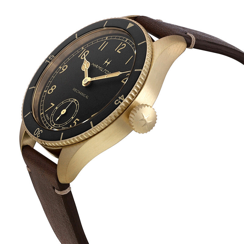 Hamilton Khaki Aviation Pioneer Hand Wind Black Dial Mens Watch