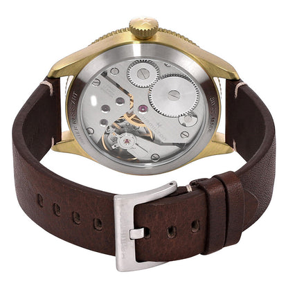 Hamilton Khaki Aviation Pioneer Hand Wind Black Dial Mens Watch